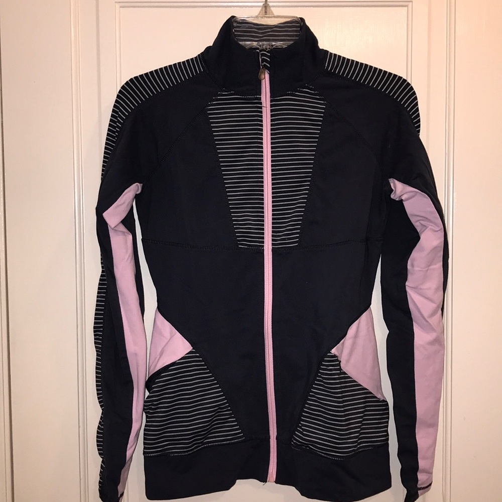 Blue grey & light pink track jacket